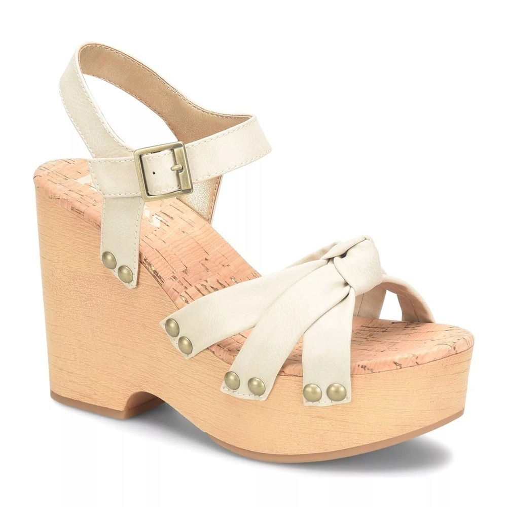 KORKS Off White Women Size 9 Dawson Sedge Sandals Neutral Chunky Boho Feminine